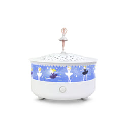 Trousselier Veilleuse - Projecteur d'Etoiles Ballerine 14 Cm - Musical - Détection des Pleurs - Rechargeable USB