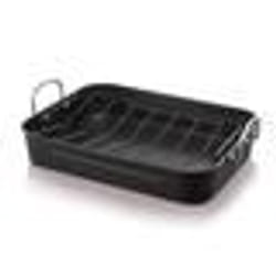 BEKA Plat à four en tôle dacier + une grille -38 x 29 cm