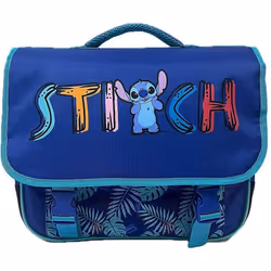 Grand cartable primaire Stitch Disney 38cm bleu