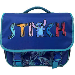 Grand cartable primaire Stitch Disney 38cm bleu