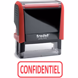 Trodat 499232, Auto-encreur, Tampon professionnel, 47 x 18 mm, Noir, Rouge, Rouge, 63 mm