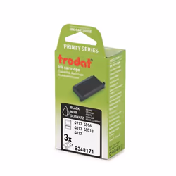 Trodat B348171, Noir, Noir, Acrylonitrile-Butadiène-Styrène (ABS), 3 pièce(s), Adulte, Femelle