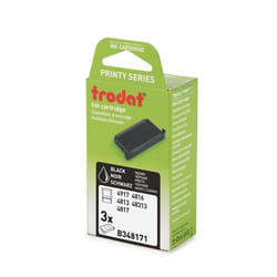 Trodat B348171 cassette d'encre pour tampons Noir 3 pièce(s)