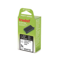 Trodat 6/4910 cassette d'encre pour tampons Noir 3 pièce(s)