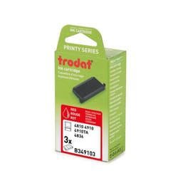 Trodat 6/4910 cassette d'encre pour tampons Rouge 3 pièce(s)