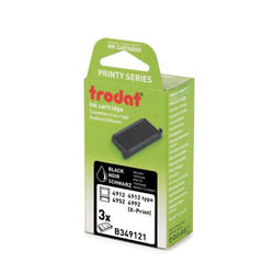 Trodat B349121 cassette d'encre pour tampons Noir 3 pièce(s)