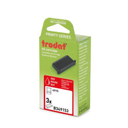 Trodat 6/4915 cassette d'encre pour tampons Rouge 3 pièce(s)