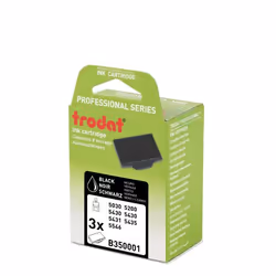 Trodat 6/50, Noir, Noir, Acrylonitrile-Butadiène-Styrène (ABS), 3 pièce(s), Adulte, unisexe