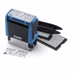 Trodat 43284, Auto-encreur, Tampon personnalisable, 57 x 22 mm, Bleu, Noir, 70 mm