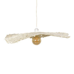 Abat-jour en papier mâché pour suspension Naturel 60 cm