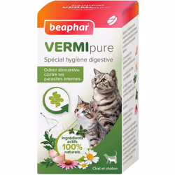 Les comprimés Vermipure Beaphar permettent d'améliorer la digestion de votre chat ou chaton. Vermipure de Beaphar sont des co ...