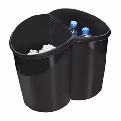 CEP 1003200161 poubelle 15 L Ovale Polypropylène (PP) Noir - Vue supplémentaire 4