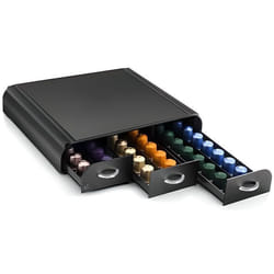Range-dosettes 3 tiroirs pour 42 dosettes Dolce Gusto 48 dosettes Nespresso ou 42 Verismo ( Catégorie : Range capsules )