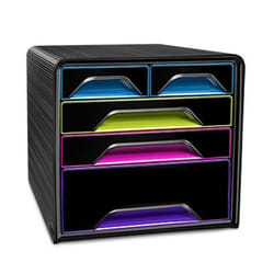 CEP 1072130411 unité de tiroir de bureau Noir, Mulicolour Polystyrène