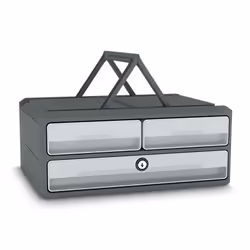 CEP 1091216361 bac de rangement de bureau Polystyrène Gris, Gris clair