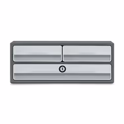 CEP 1091216361 bac de rangement de bureau Polystyrène Gris, Gris clair