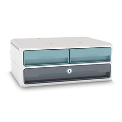 CEP 1091212961 bac de rangement de bureau Polystyrène Gris clair, Couleur menthe