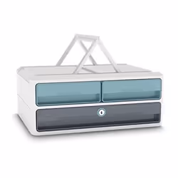 CEP 1091212961 bac de rangement de bureau Polystyrène Gris clair, Couleur menthe