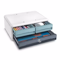 CEP 1091212961 bac de rangement de bureau Polystyrène Gris clair, Couleur menthe