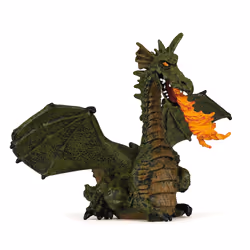 Papo Dragon ailé vert avec flamme, 3 an(s), The Enchanted World, Vert, PVC