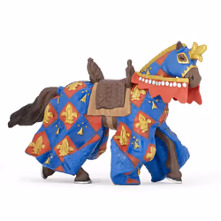 Papo Cheval bleu fleur de lys, Figurine à collectionner, Film et série TV, 90 g