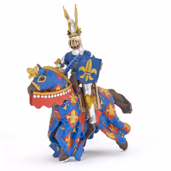 Papo Cheval bleu fleur de lys