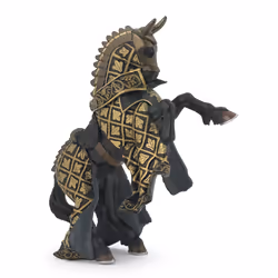 Papo Cheval du Maître des armes cimier taureau, Figurine à collectionner, Film et série TV, 167 g
