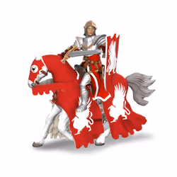 Papo 39955, Rouge, Argent, Blanc