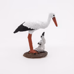 Papo Cigogne et son bébé