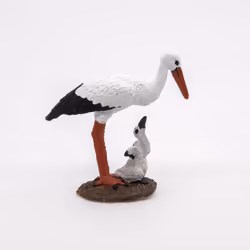 Papo Cigogne et son bébé