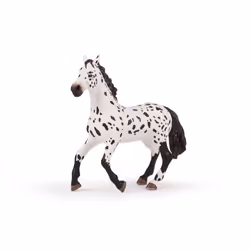 Papo Grand cheval appaloosa, 0,8 an(s), Large figurines, Noir, Blanc, PVC