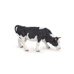 Papo Vache noire et blanche broutant