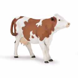 Papo Vache montbéliarde, 3 an(s), Farmyard friends, Marron, Blanc, PVC