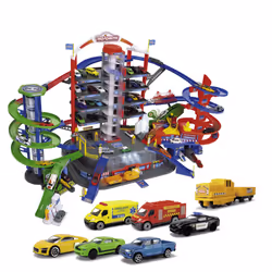 Majorette Super City Garage, Voiture et garage, City, 5 an(s), Multicolore, Plastique