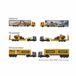 Majorette Volvo Const. Transporter Asst