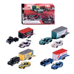 Majorette MAJO TRAILER + 2 VEH BLISTER ASST