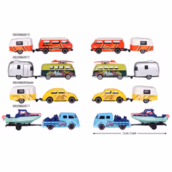 Majorette VW The Originals Trailer Asst., 4-asst