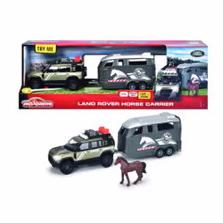 Majorette MAJO GS LAND ROVER + REMORQUE 25CM, 3 an(s), AAA, Multicolore
