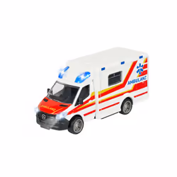 Majorette Mercedes-Benz Sprinter Ambulance, Ambulance, 3 an(s), AAA, Métal, Plastique, Noir, Bleu, Rouge, Blanc
