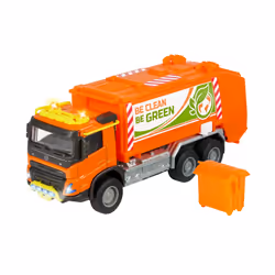 Majorette Volvo Truck Garbge Collector, Camion-poubelle, 3 an(s), AAA, Métal, Plastique, Noir, Orange, Jaune