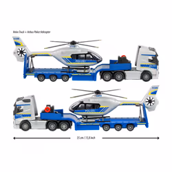 Majorette Volvo Truck + Airbus Police Helicopter