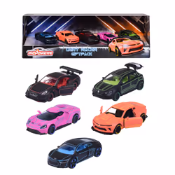 Majorette MAJO SL LIGHT RACER GIFTPACK 5PCS, 3 an(s), Multicolore