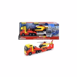 Majorette MAJO GS CAMION + HELICO POLICE 35CM, 3 an(s), AAA, Rouge