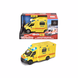 Majorette MAJO GS MERCEDES AMBULANCE 15CM, 3 an(s), AAA, Jaune