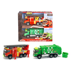 Majorette MAJO GS CAMION POMPIERS + POUBELLE