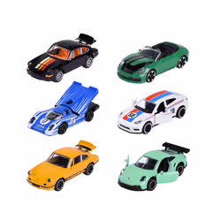 Majorette Voiture-jouet Porsche Premium, 6 branches, Voiture, 3 an(s), Métal, Plastique, Couleurs assorties