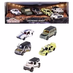 Majorette - Coffret Castheads Magazine - 5 véhicules en métal - Parties ouvrantes et phares translucidesr - Dès 3 ans