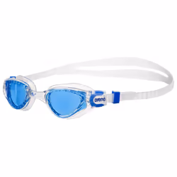 Arena Cruiser Soft Jr, Unisexe, Taille unique, Transparent, Caoutchouc thermoplastique (TPR), Bleu, Polycarbonate