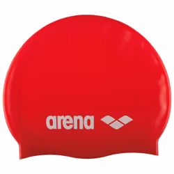 Arena Classic Silicone, Rouge, Blanc, Casquette, Unisexe, Natation, One Size, Spéciale