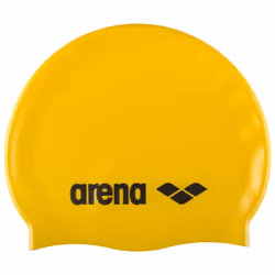 Arena Classic Silicone Junior, Noir, Jaune, Casquette, Unisexe, Enfant, Natation, One Size